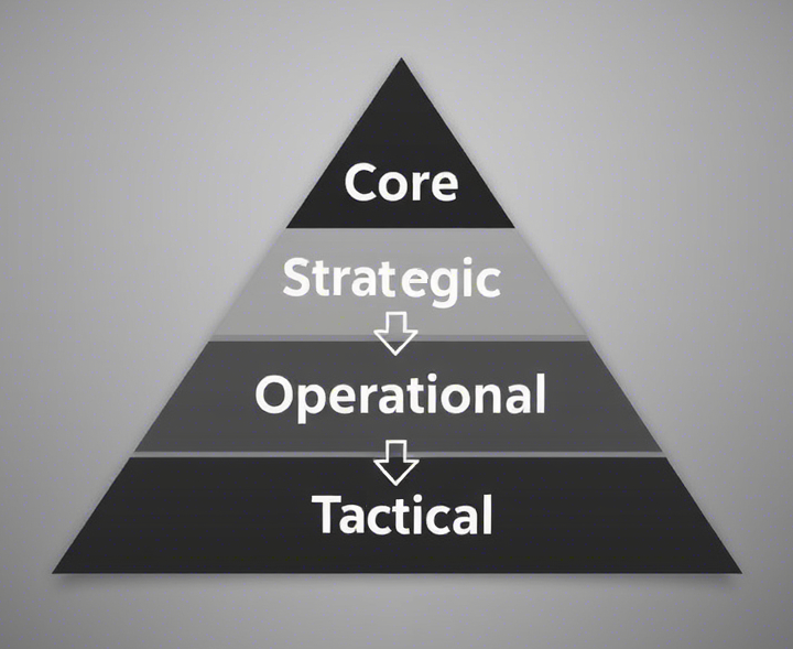 Pyramid-shaped hierarchy